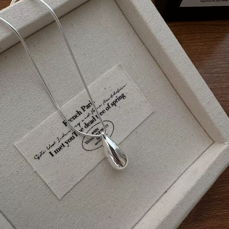 Collier de luxe en argent Sterling 925 pour femmes, chaînes de pull, pendentif Simple et polyvalent,