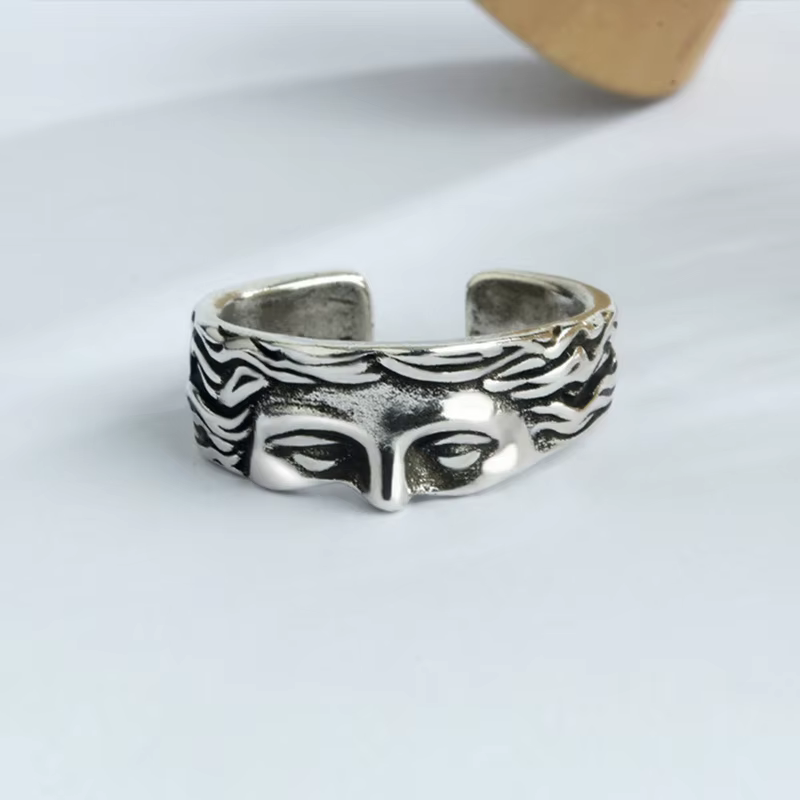 Bague d'armure métallique style rock punk pour cosplay anime, avec articulation mobile, bijoux de mo