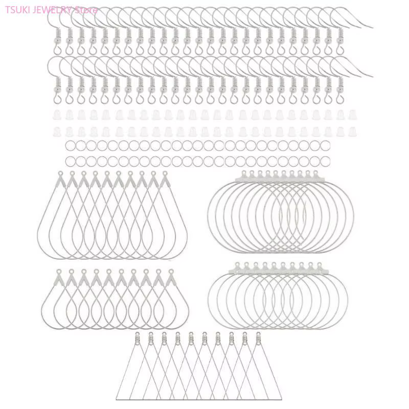 62KE – boucles d'oreilles à breloques pour fabrication bijoux, accessoires adaptés à fabrication man