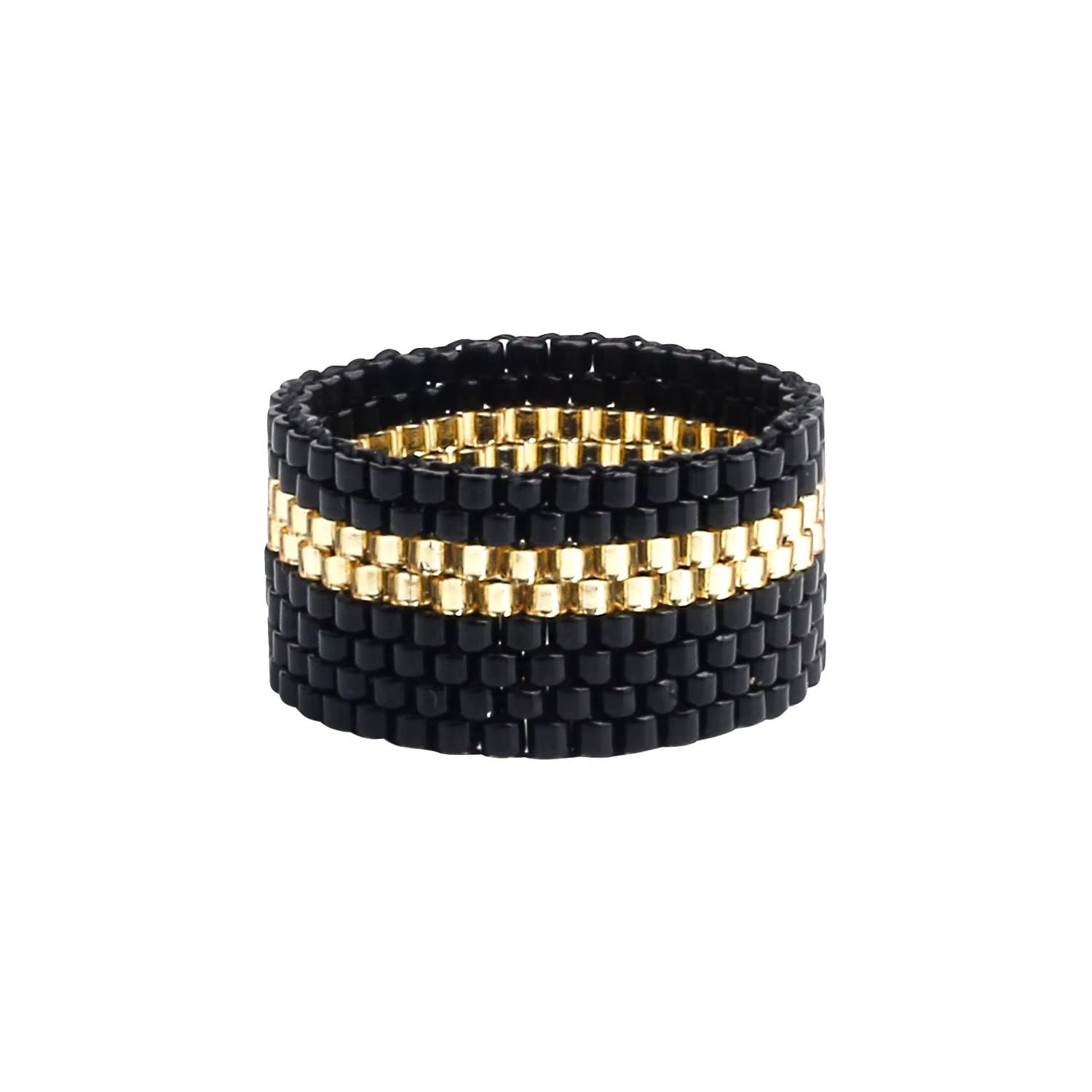KELITCH – ensemble de bagues en forme de cœur d'amour noir, bagues de Couple en perles Miyuki assort