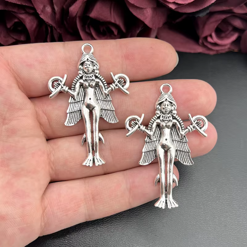 5 pièces Lilith déesse féministe icône pendentif à breloque Tarot Wicca sorcellerie couleur argent r