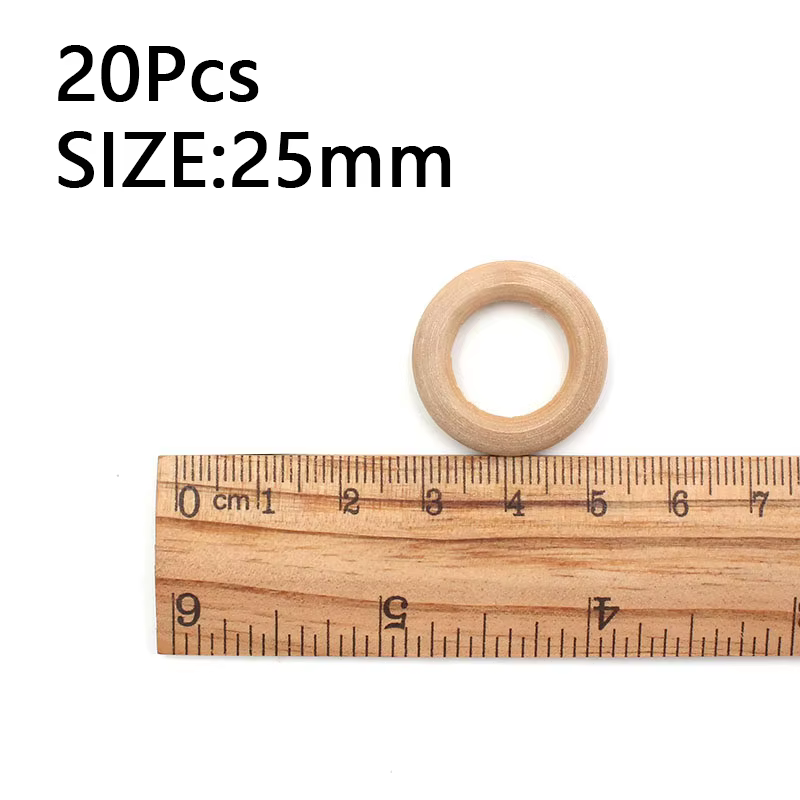 Cerceaux Circulaires en Bois Naturel, 25-80mm, Grands Anneaux pour Artisanat, Bricolage, Fournitures