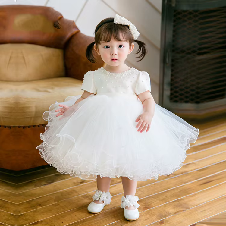 Robe de cérémonie pour enfants, robe de demoiselle d'honneur, tenue de princesse pour le premier ann