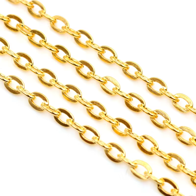 5 Mètres/lot 3x2mm 4x3mm 5 Couleurs Plaqué À La Main Sans Soudure Fer Câble Chaînes Collier DIY bijo