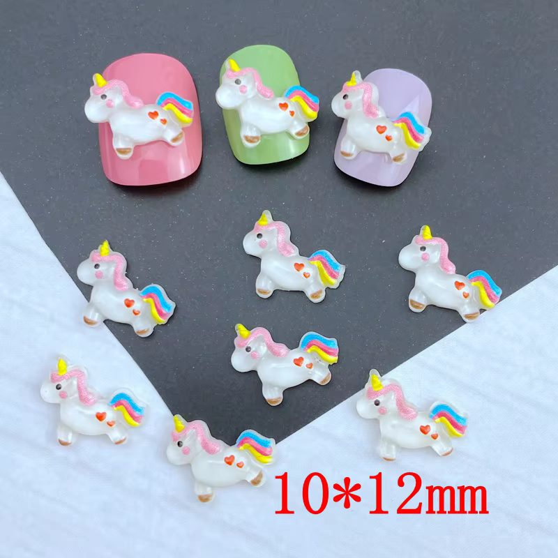 Mini cabochon 3D en forme d'animaux de dessin animé, 30 pièces, accessoires de décoration de manucur