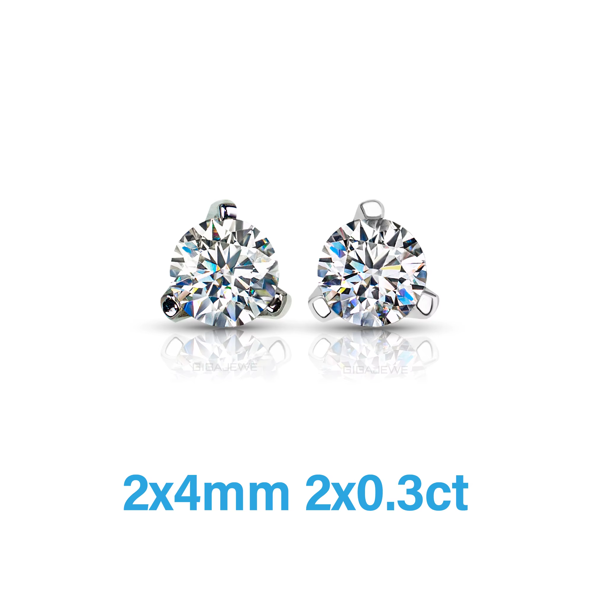 GIIncome-Boucles d'oreilles en argent 925 plaqué or 18 carats pour femme, salariés WE, Moissanite, t