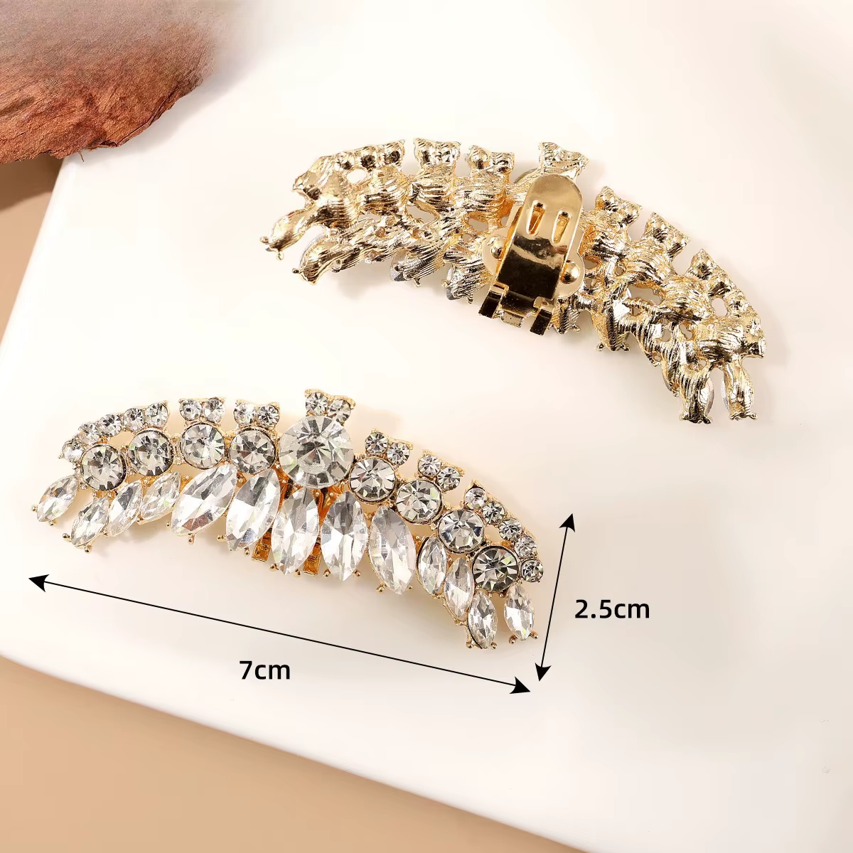 2 Pièces Accessoires de Luxe pour Chaussures, Boucles Strass et Perles, pour Talons Hauts de Mariage