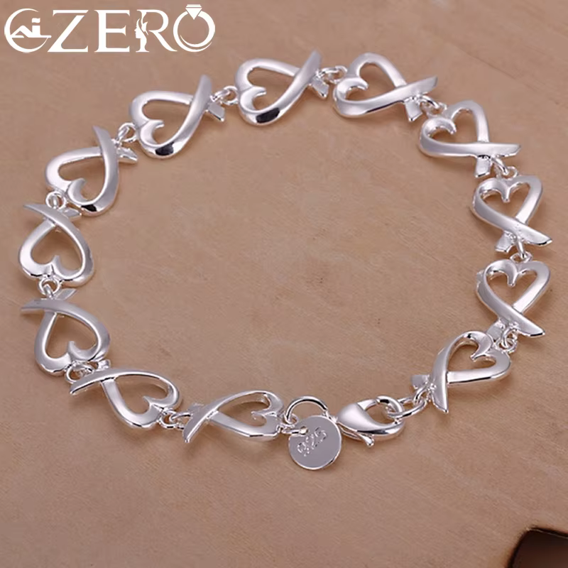 Bracelets en argent 925 pour femmes, bijoux mignons, Nobles, jolis, à la mode, belle chaîne, cadeaux