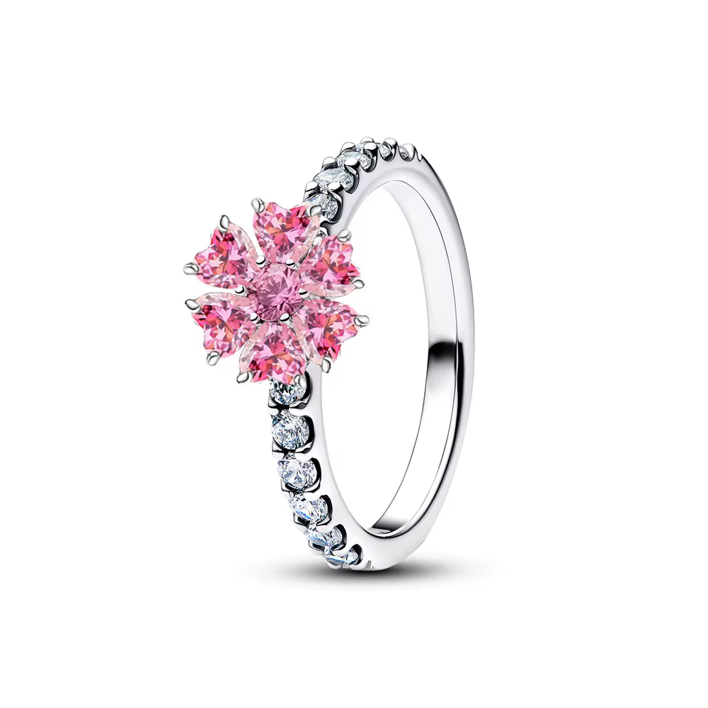 Nouvelle Bague de Mariage Originale en Argent 925 Brillant Double Cœur Zircon pour la Saint-Valentin