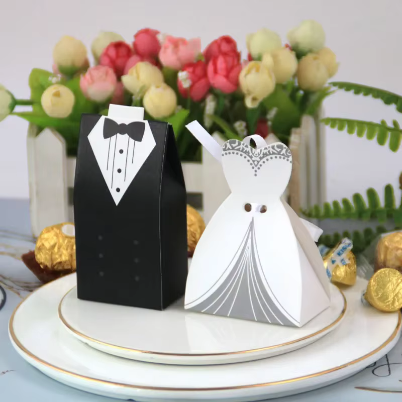 Boîte à sucre créative 100 pièces, boîte à bonbons de mariage, cadeau de haute qualité, boîte-cadeau