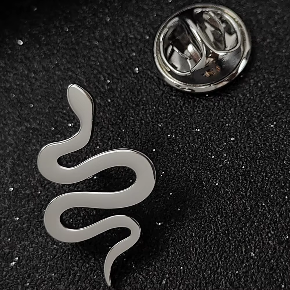 Or argent noir couleur serpent broches femmes hommes dame de luxe en métal serpent Animal broche bro