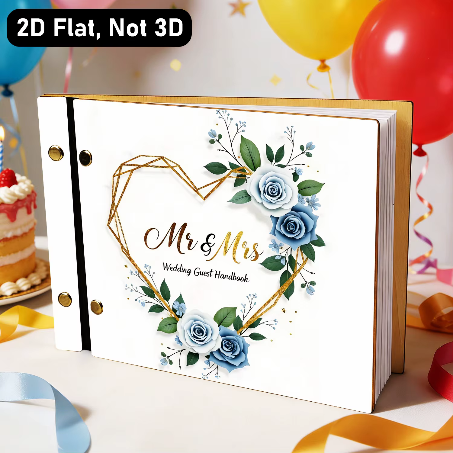 Livre d'or de mariage en bois Mr & Mme, Livre d'or, Parfait pour les mariages, les réceptions et les