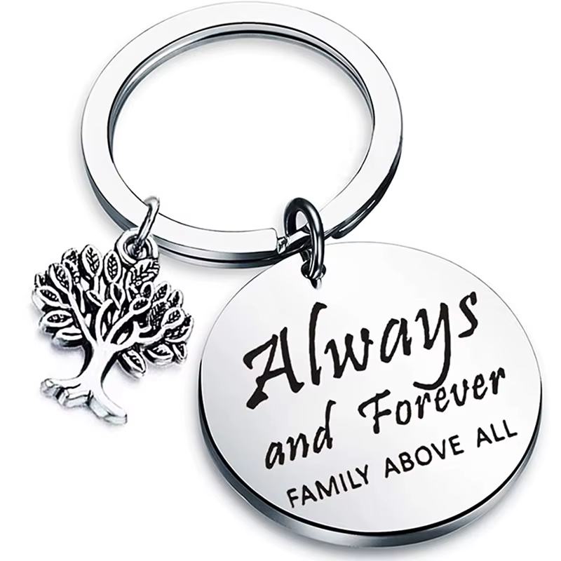 Bijoux arbre familial, porte-clé toujours et pour toujours, famille au-dessus de tout, Fans de Vampi
