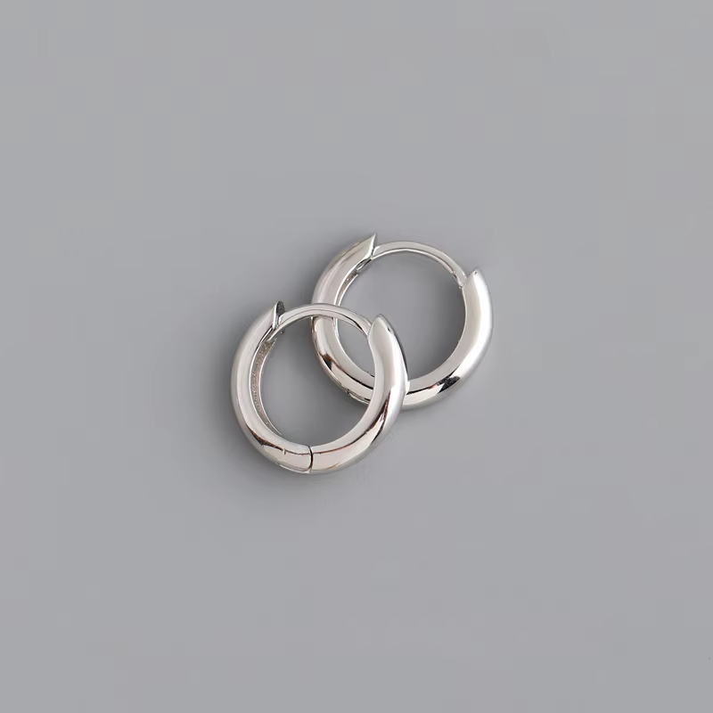 Boucles d'oreilles créoles géométriques en argent Sterling 925 pour femmes, bijoux à la mode, cadeau