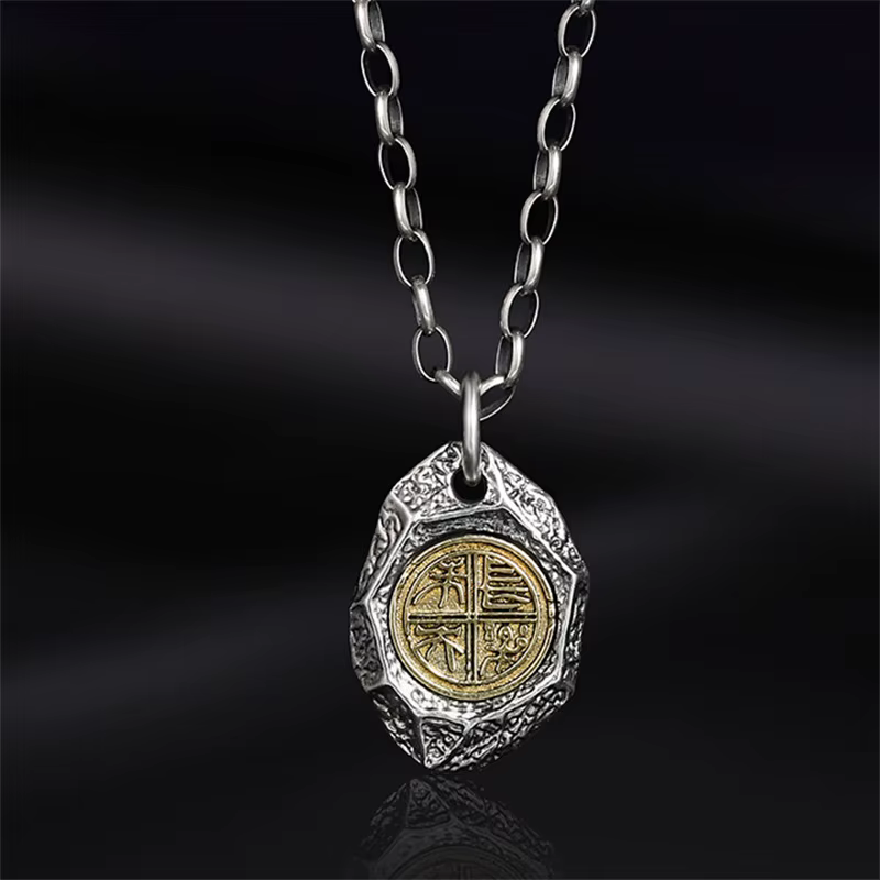 Pendentif en pierre Vintage Boundless Joy pour homme, bijoux de style ethnique, collier porte-bonheu
