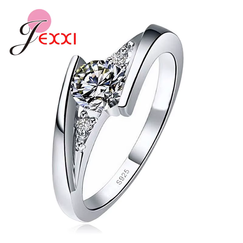 Bague de mariage en argent Sterling 925, anneau de vigne Vintage, anneau en Zircon étincelant pour f