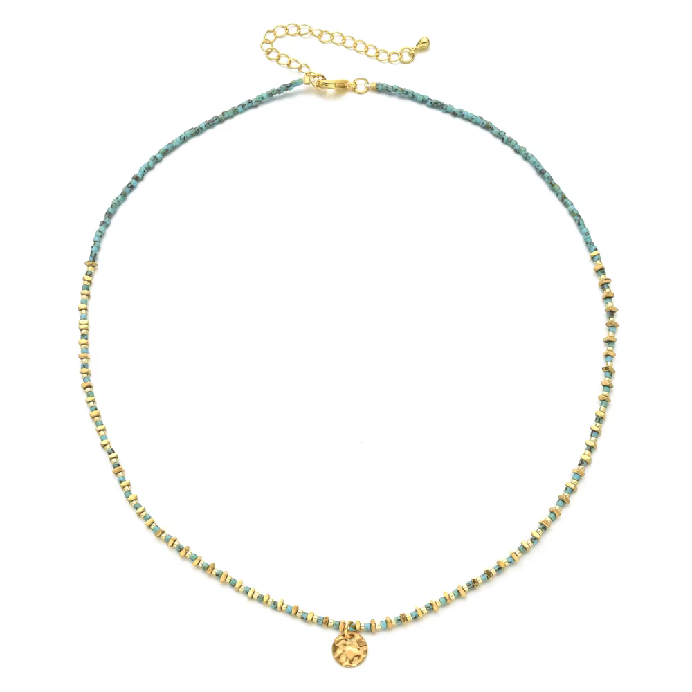 ZMZY collier à breloques en acier inoxydable pour femmes Vintage perles de rêve à la mode français é