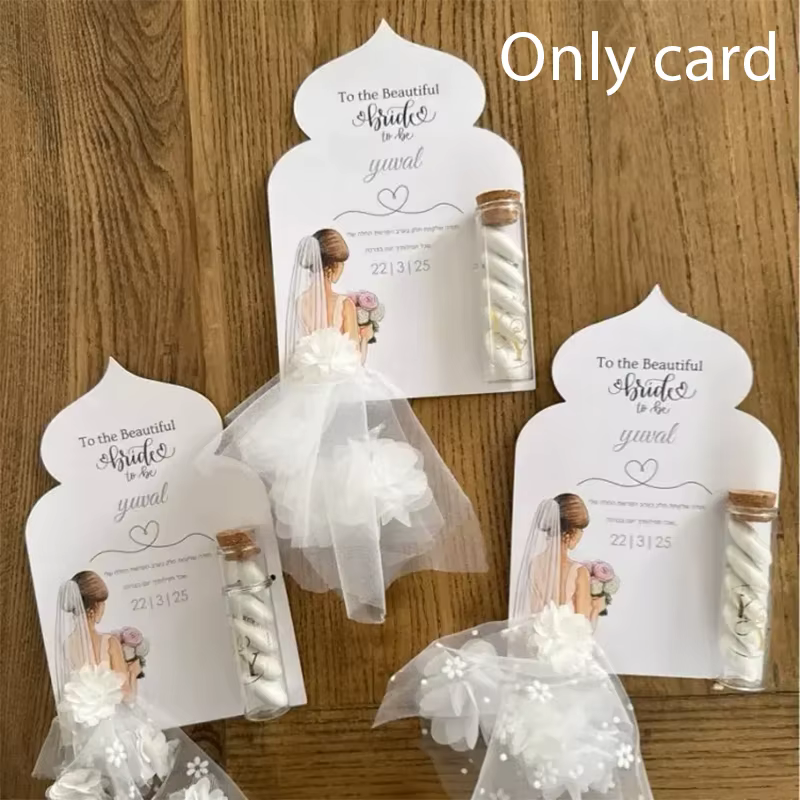 Carte cadeau personnalisée pour douche nuptiale, Invitation de nuit au henné, fournitures de fête de