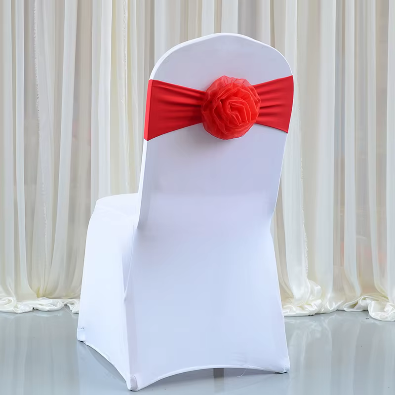 10 pièces décoration de mariage chaise ceinture dos fleurs et nœud papillon fête d'anniversaire vaca