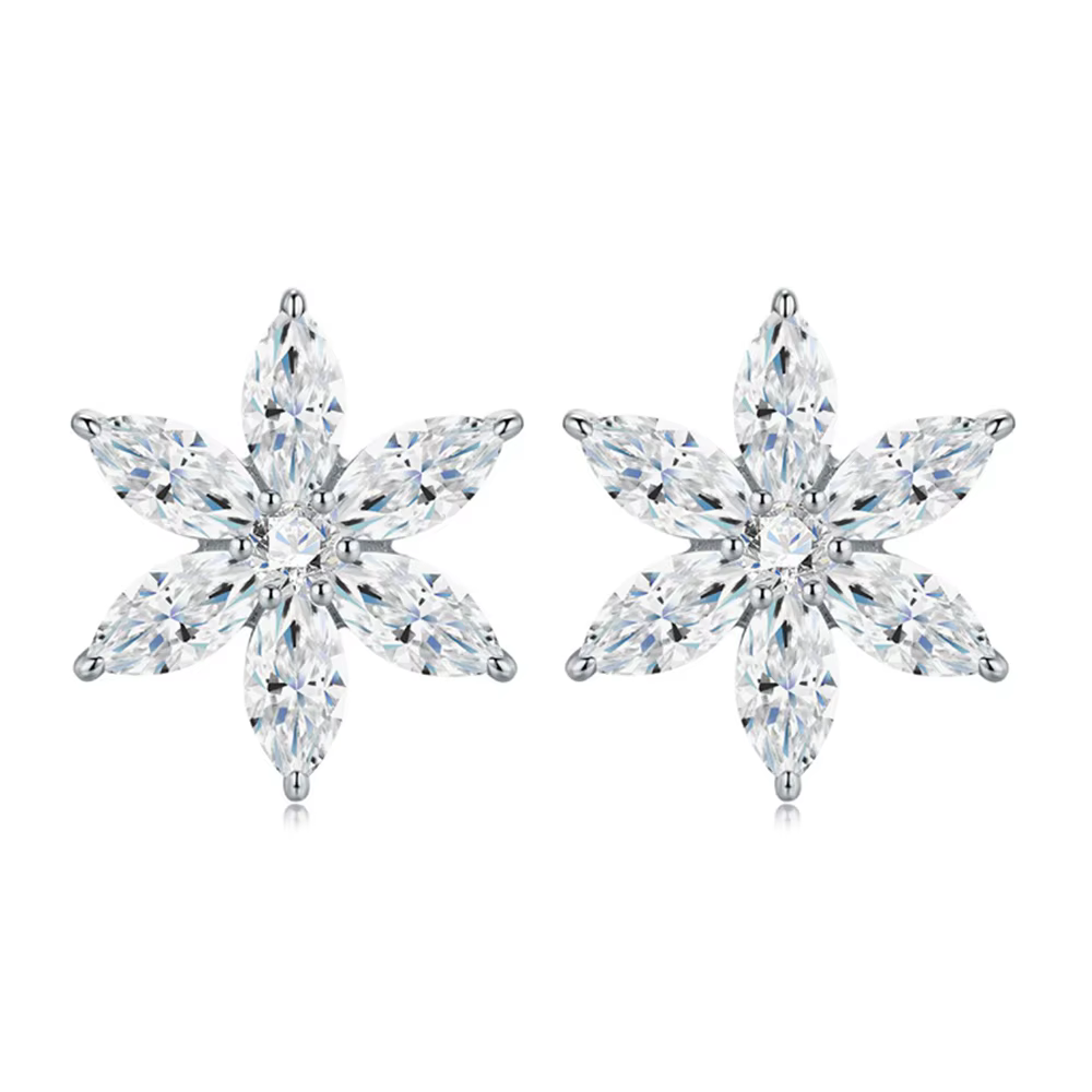 PuBang – boucles d'oreilles en argent Sterling 925, bijoux fins, couleur 3EX VVS1 D, coupe Marquise,