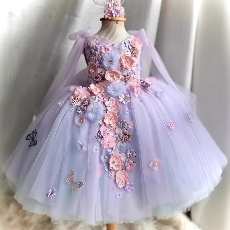 Robes de fête pour filles, robe de mariée, robe de princesse, costumes de concours, tenues de défilé