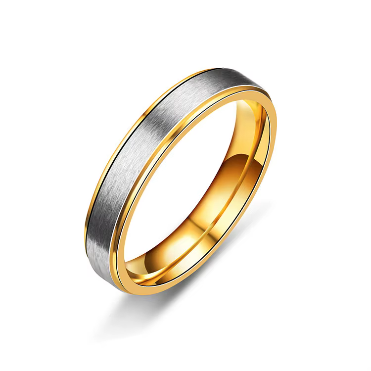 Bague personnalisée en diamant taille ronde, bague personnalisée en acier inoxydable, promesse de ma