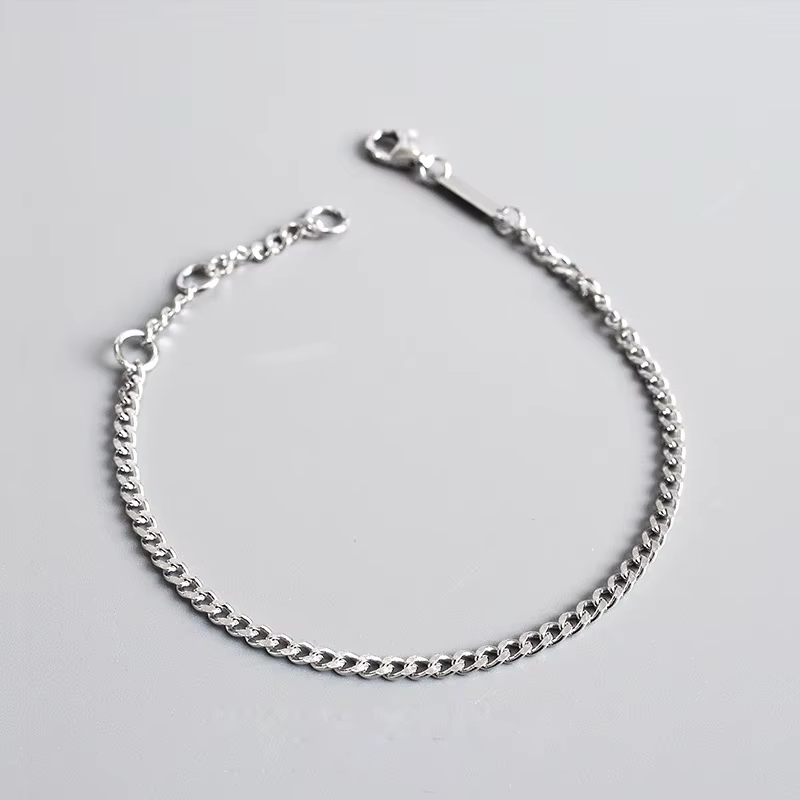 La Monada Bracelets pour femme argent 925 Sterling rétro minimaliste argent 925 bijoux pour femmes B