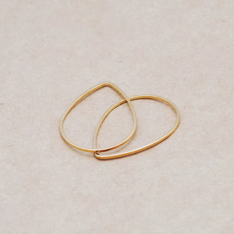 Anneau de saut en cuivre en forme de goutte d'eau, 50 pièces/lot, pour la fabrication de bijoux, acc