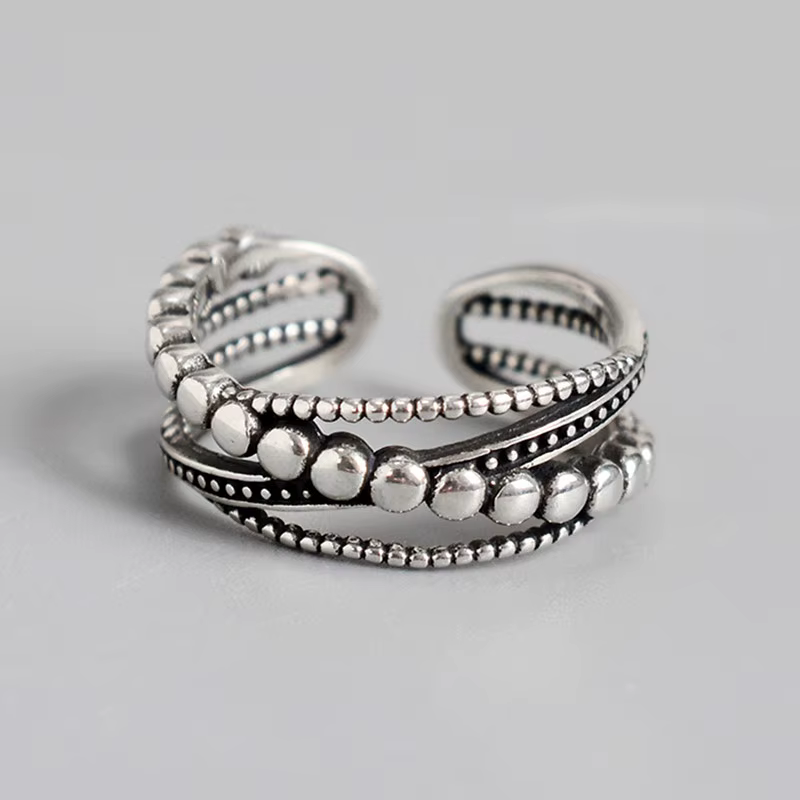 Bagues rétro en argent Sterling 925 pour filles, accessoires gothiques, bijoux de mariage à la mode 