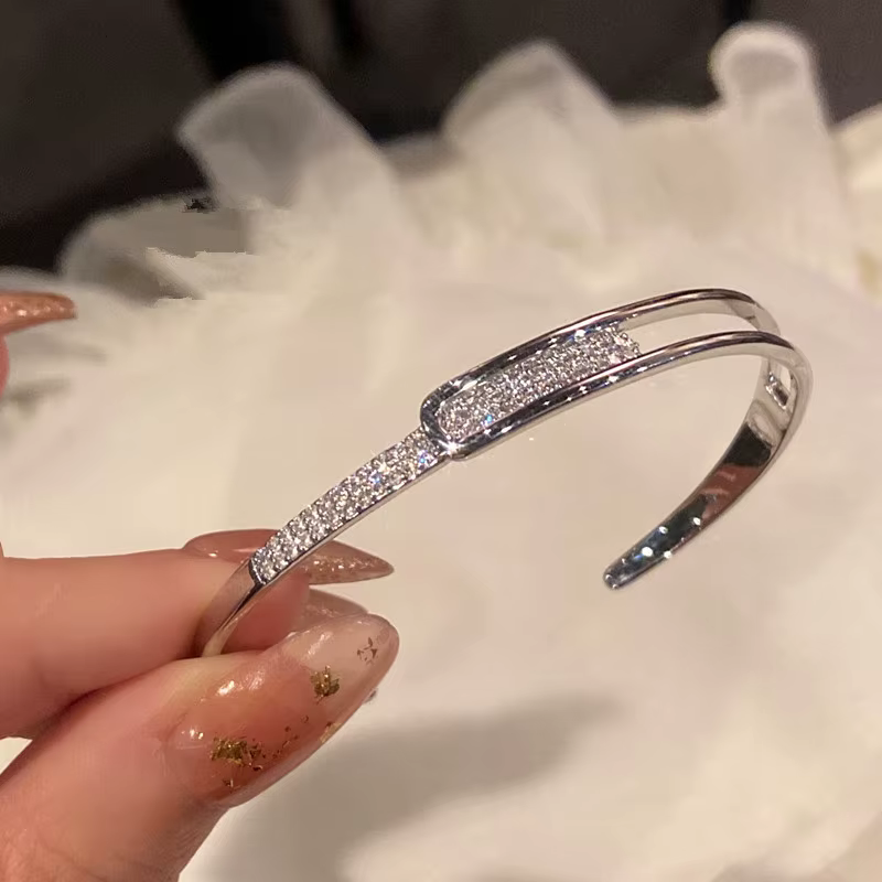 Bracelet en argent Sterling 925 et Zircon pour femme, breloque de Style Simple, personnalité, cadeau