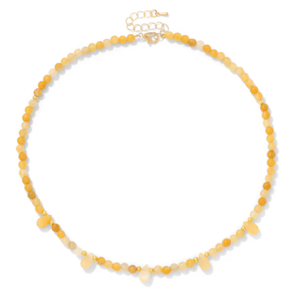 Collier de perles rondes en pierre naturelle de 4mm, colliers à breloques en forme de goutte d'eau p