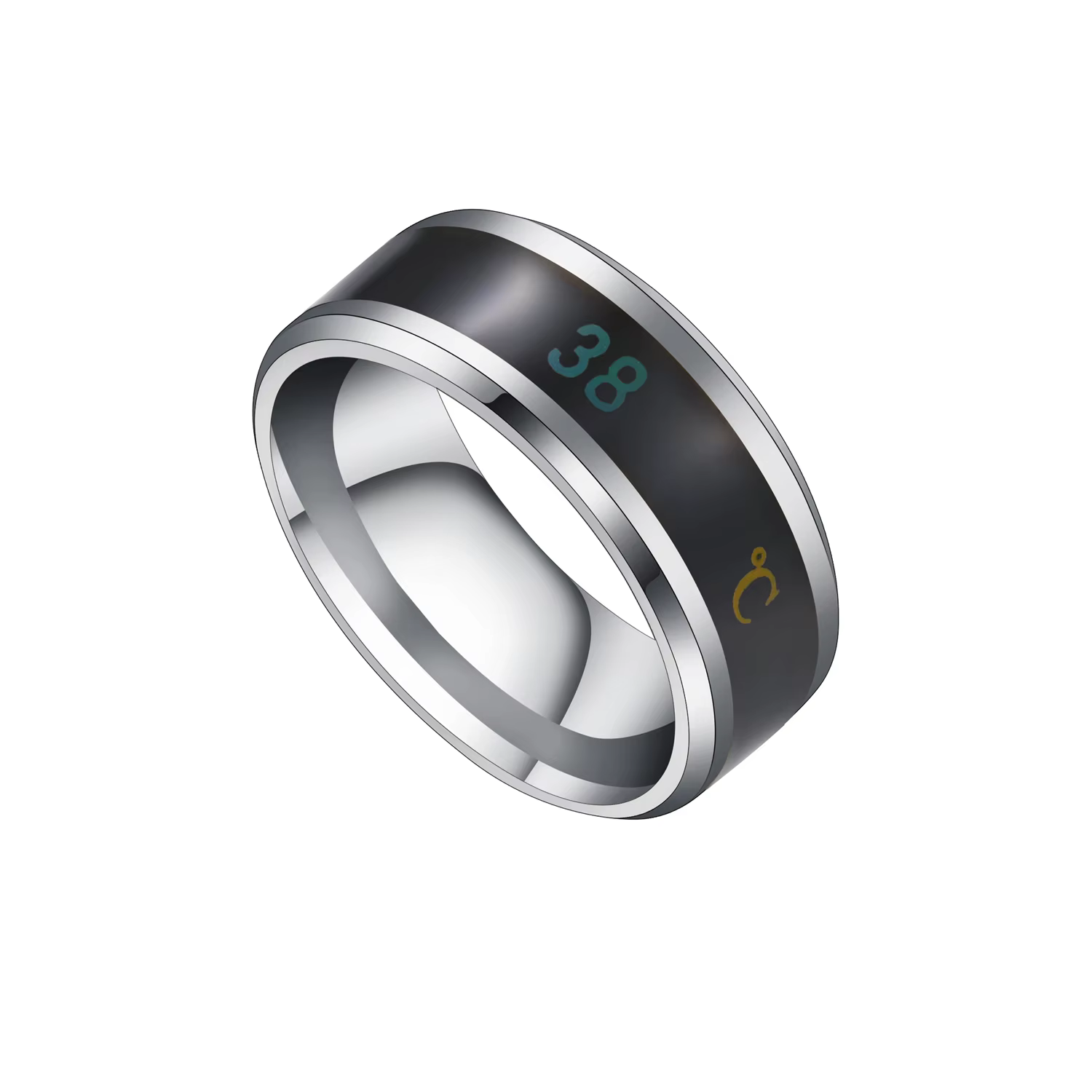 Anneau multifonctionnel intelligent en acier inoxydable pour les couples, document de changements d'