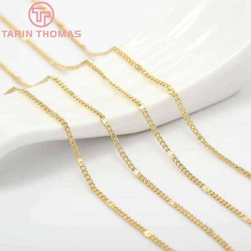Collier en laiton plaqué or 24 carats, largeur de 2 m, 1mm, bijoux de haute qualité, accessoires, ve