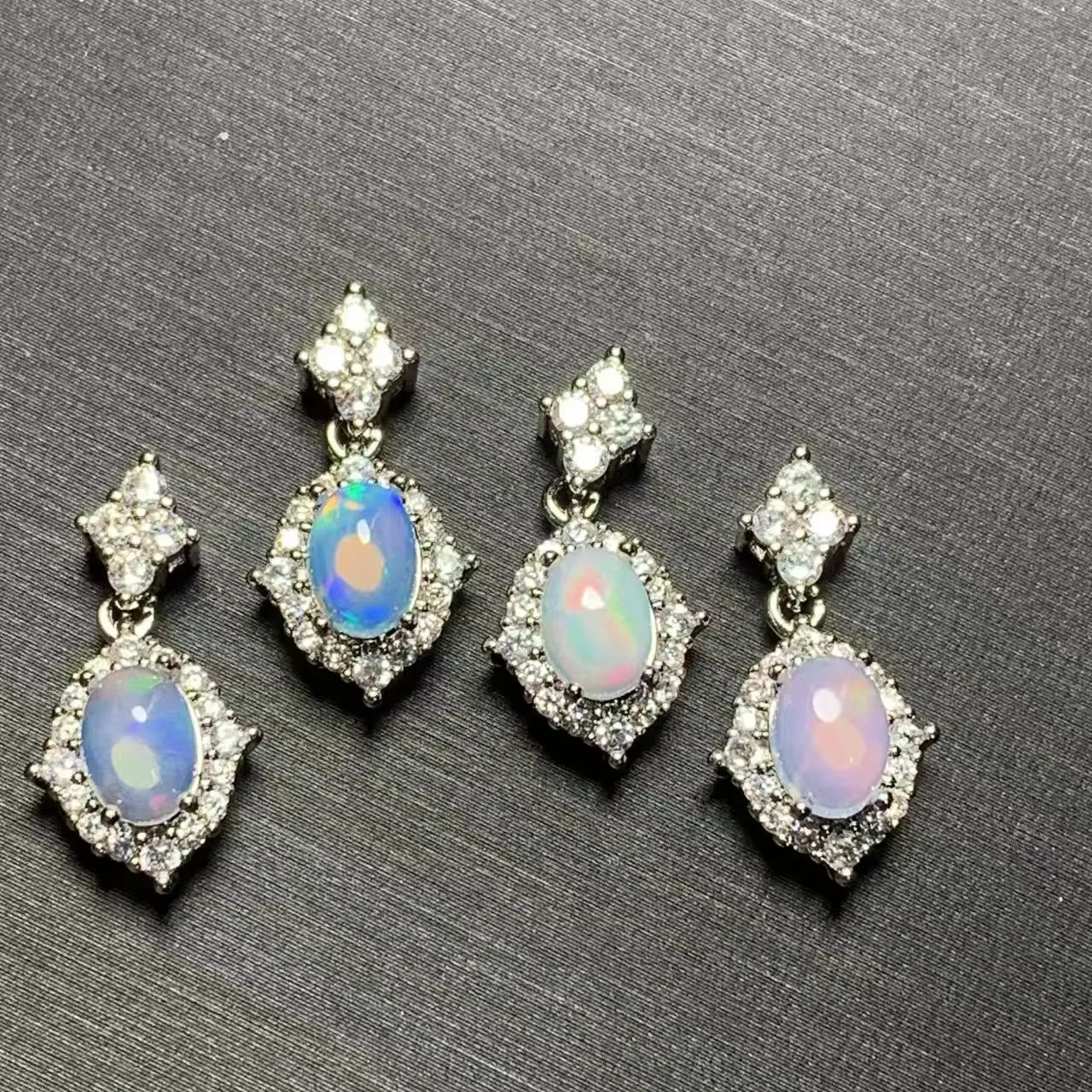 Collier pendentif ovale en opale naturelle, bijoux fins, pierres faites à la main, vente en gros, ca