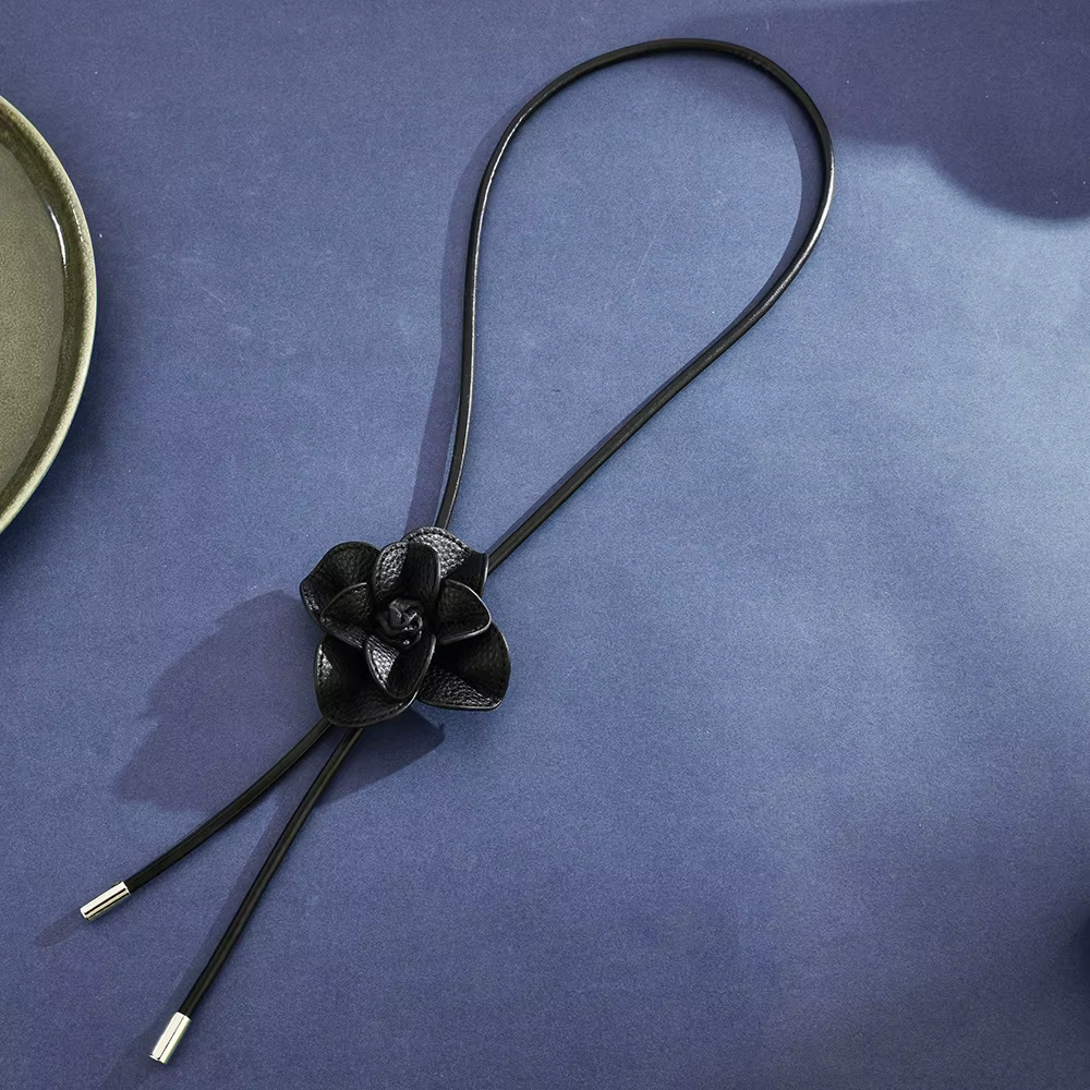 Colliers couleur café noir Rose, ras du cou, corde coquine extractible pour femmes, bijoux haut de g