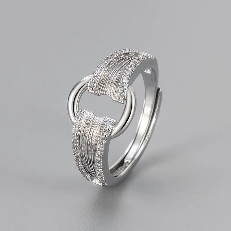 Bagues en argent Sterling 925 pour femmes, Vintage, fait à la main, réglable, en Zircon doré, à la m