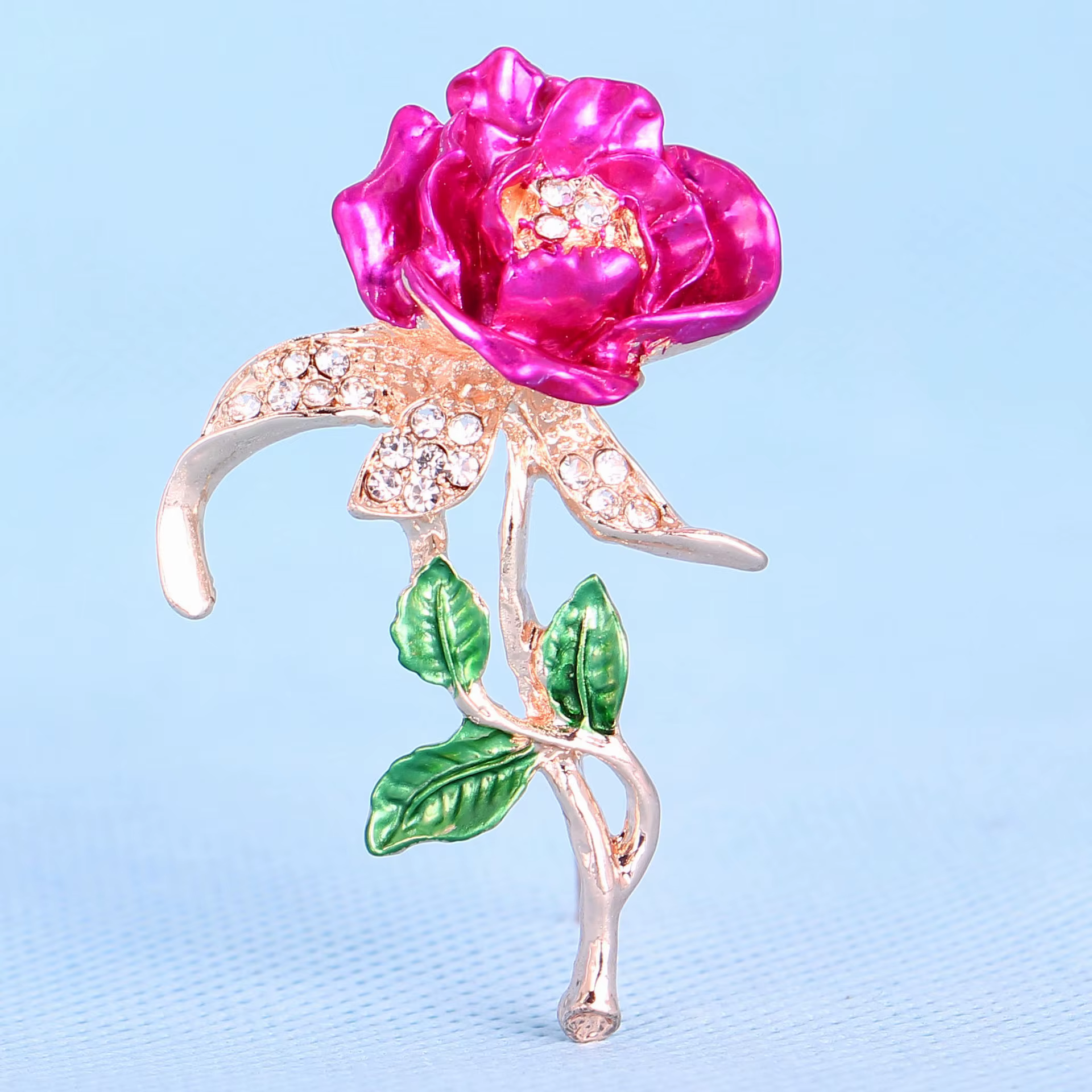 Bijoux pivoine de haute qualité, 1 pièce, fleur de tulipes, exquise broche Rose faite à la main, acc