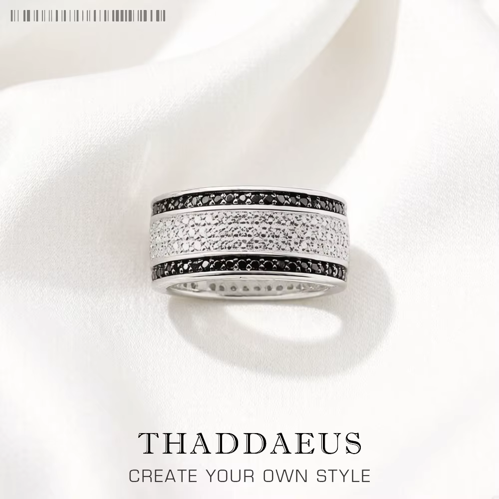 Bague noir et blanc, bijoux fins Glam de Style européen pour femmes, cadeau en argent Sterling 925