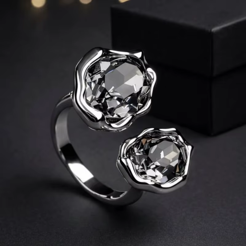Bague rétro à fleurs irrégulières, bijoux pour femmes