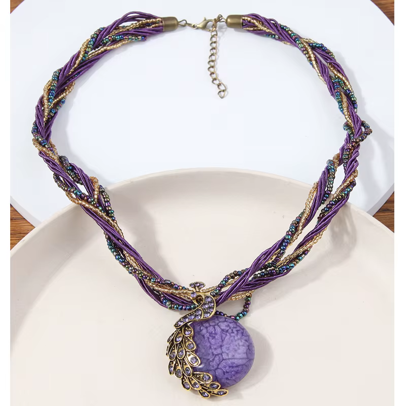 Collier ras du cou ethnique bohémien pour femmes, fait à la main, perles multicouches, bijoux de déc