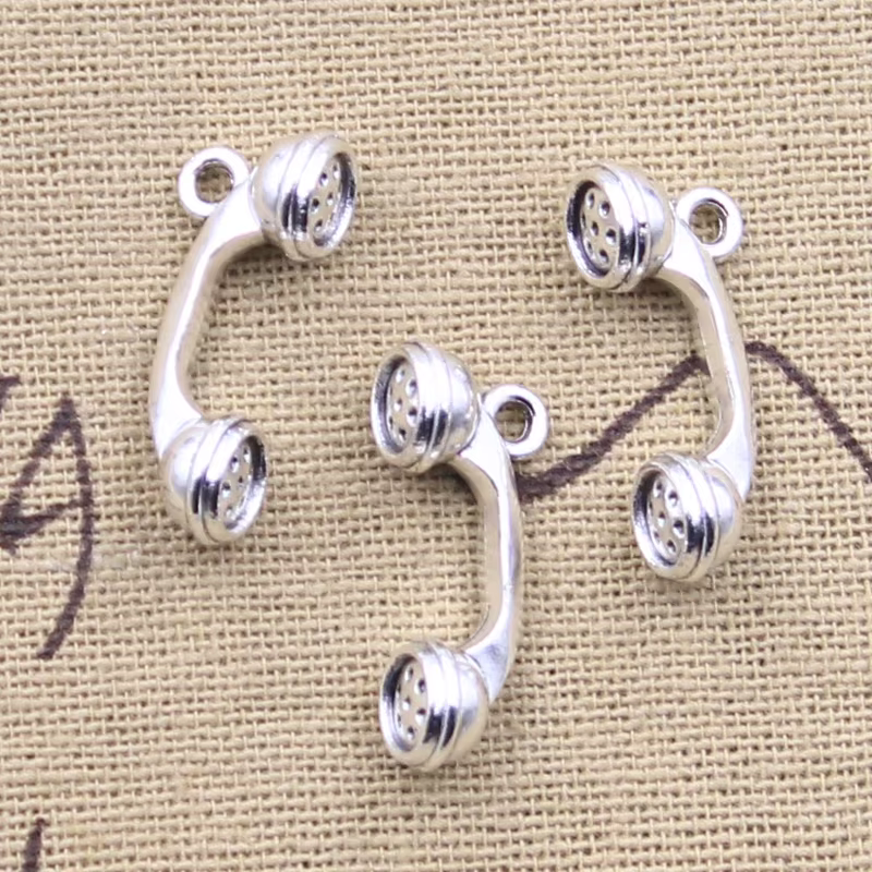Breloques en argent pour téléphone, bijoux tibétains faits à la main, artisanat de bricolage, résult