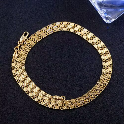 Collier en or 18 carats, 16-30 pouces, vente en gros, noble, élégant, à la mode, pour hommes et femm