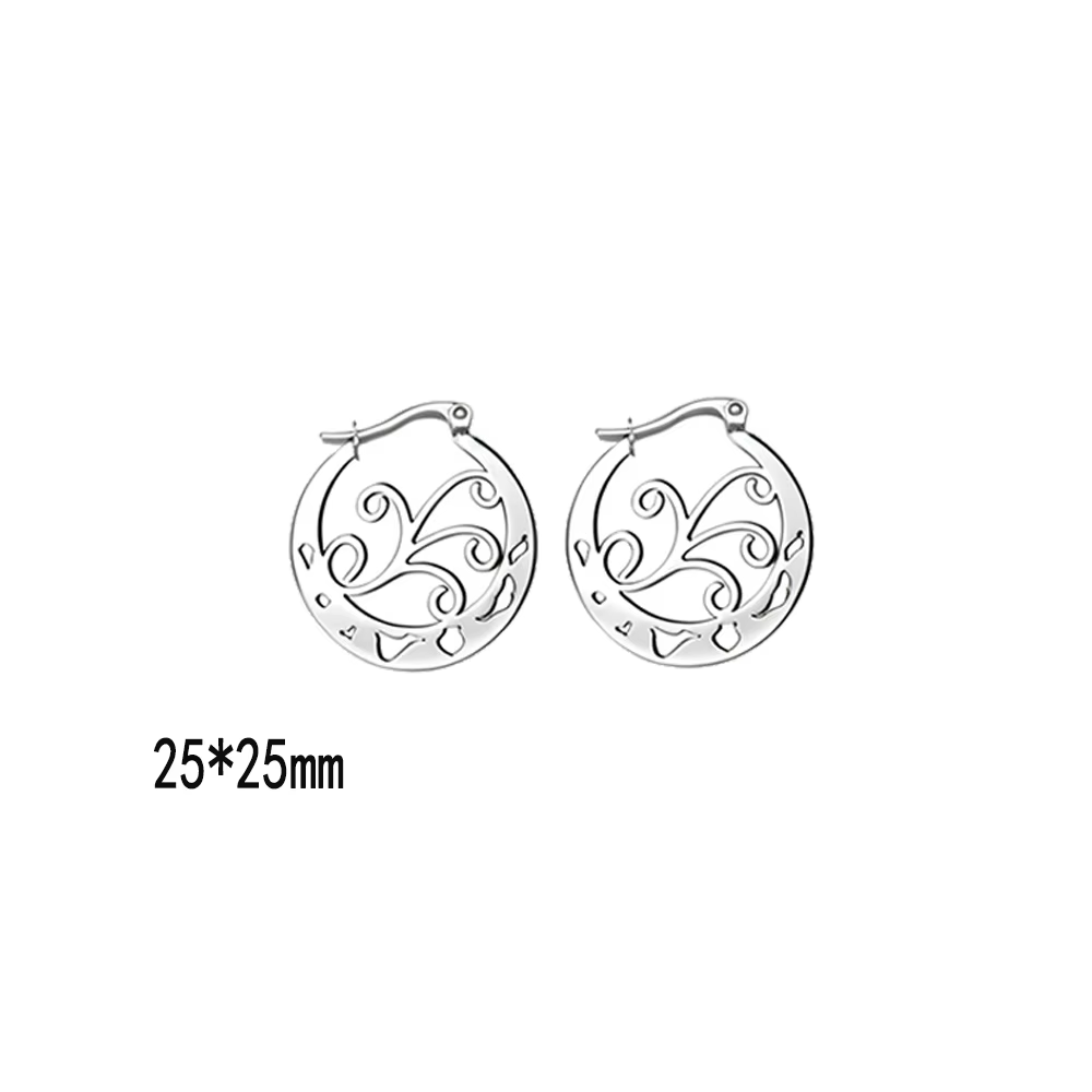 1 paire de boucles d'oreilles des îles canaries pour femmes et filles, bijoux canariens en acier ino