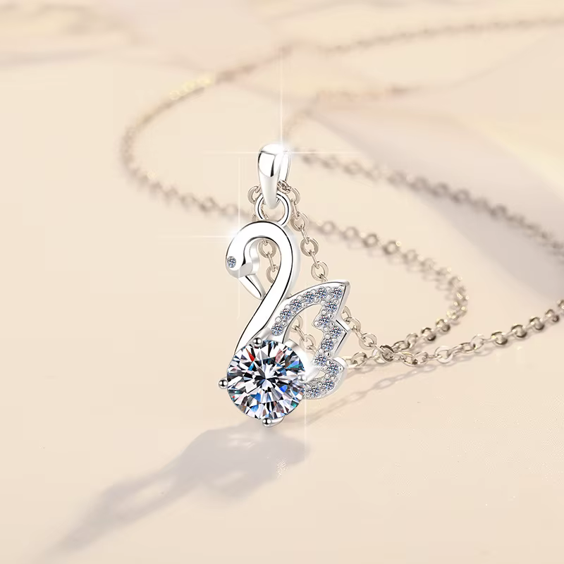 Collier avec pendentif en argent 925 pour femmes, bijoux de mariage nobles en argent sterling, acces