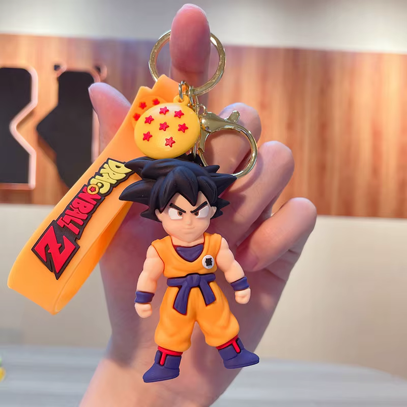Porte-clés Dragon Ball Anime, bijoux à la mode, figurines d'action Son Goku végéta Piccolo, 8CM, en 