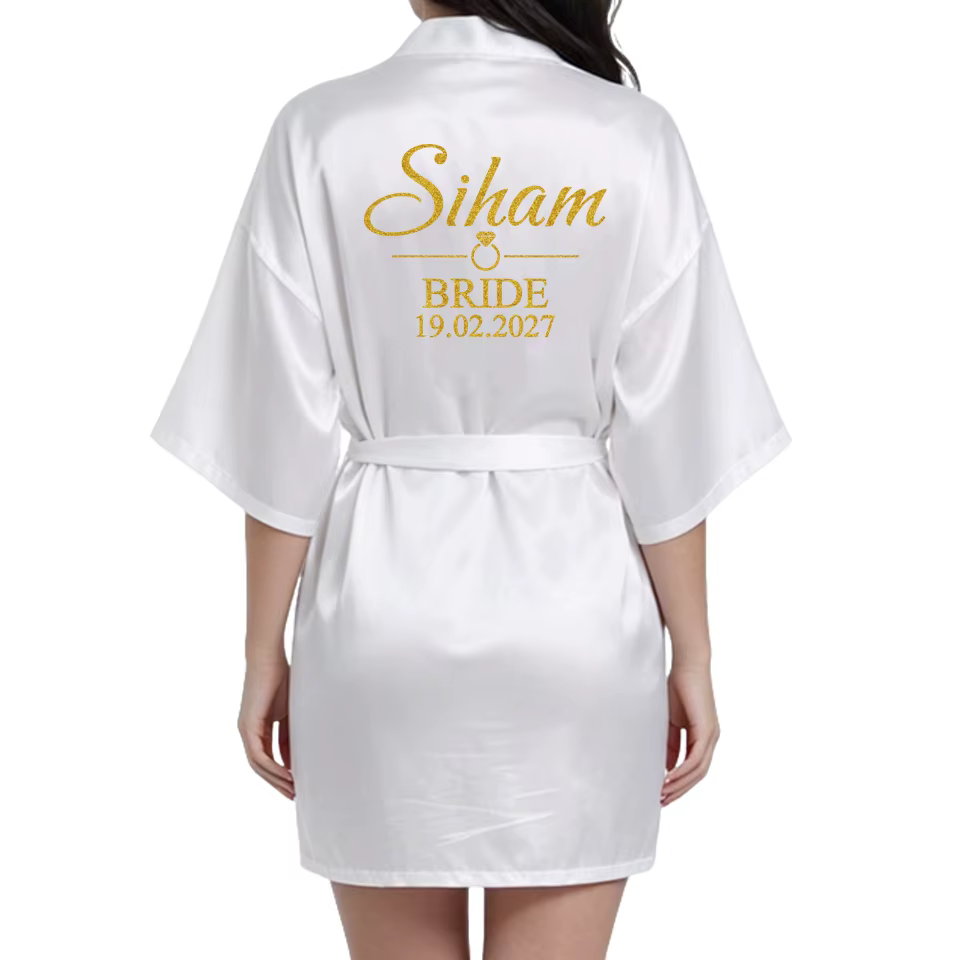 Robe personnalisable pour mariée et demoiselle d'honneur avec nom et date, robe de fête d'anniversai
