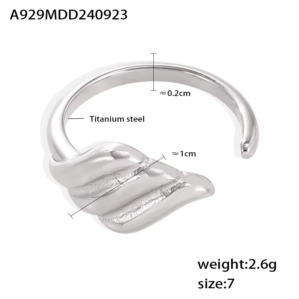 Bagues de mode au design simple pour femmes, bague ouverte de luxe en acier inoxydable plaqué or, ét