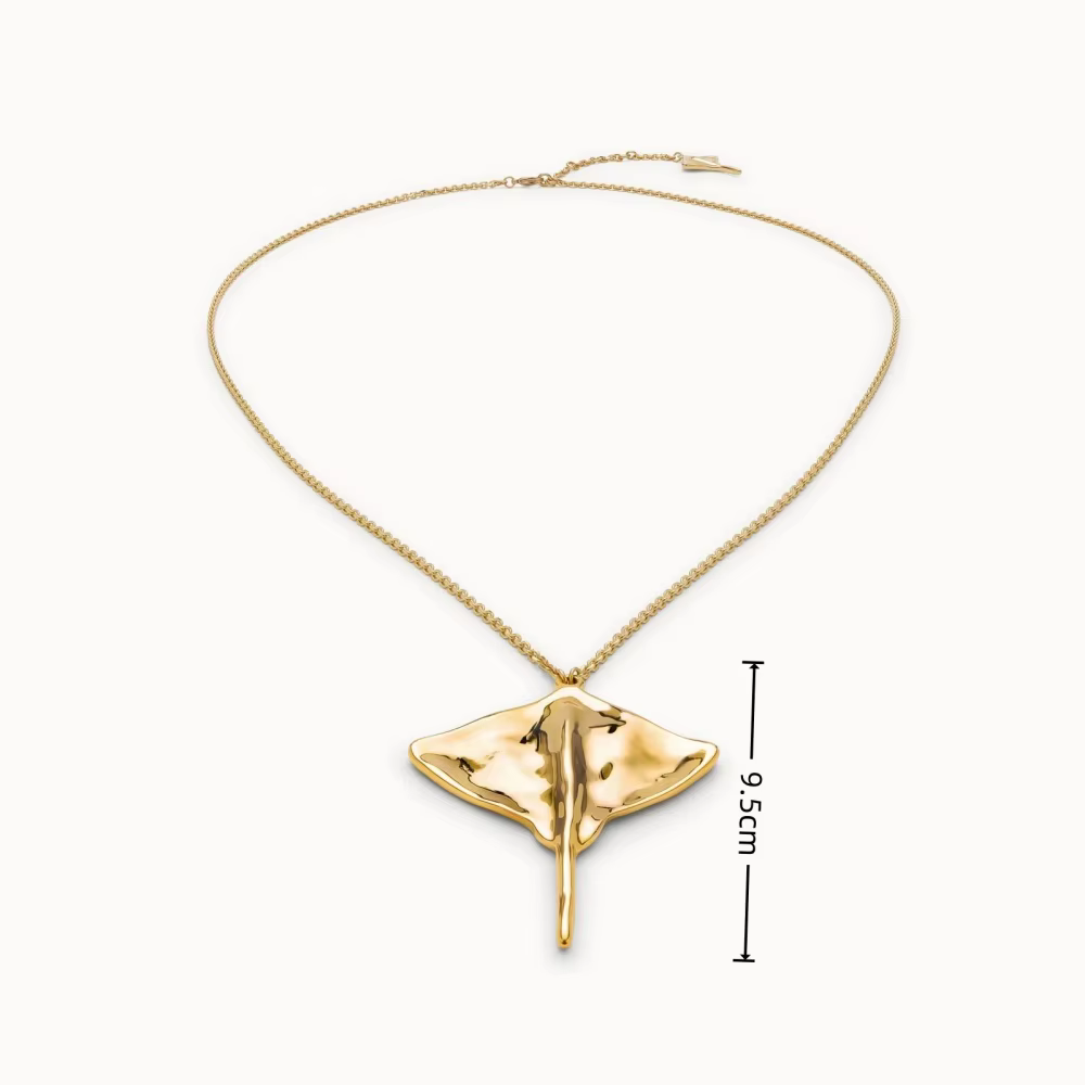 Collier Long Manta en or et argent, Style palais Mature rétro, accessoires neutres, cadeau de Banque