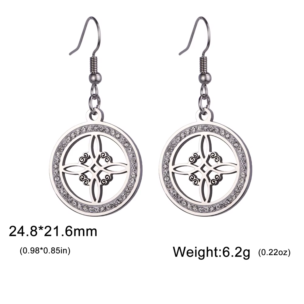 Boucles d'Oreilles Pendantes en Forme de Nministériels d de Sorcière pour Femme, Vintage, Clip, Zcom