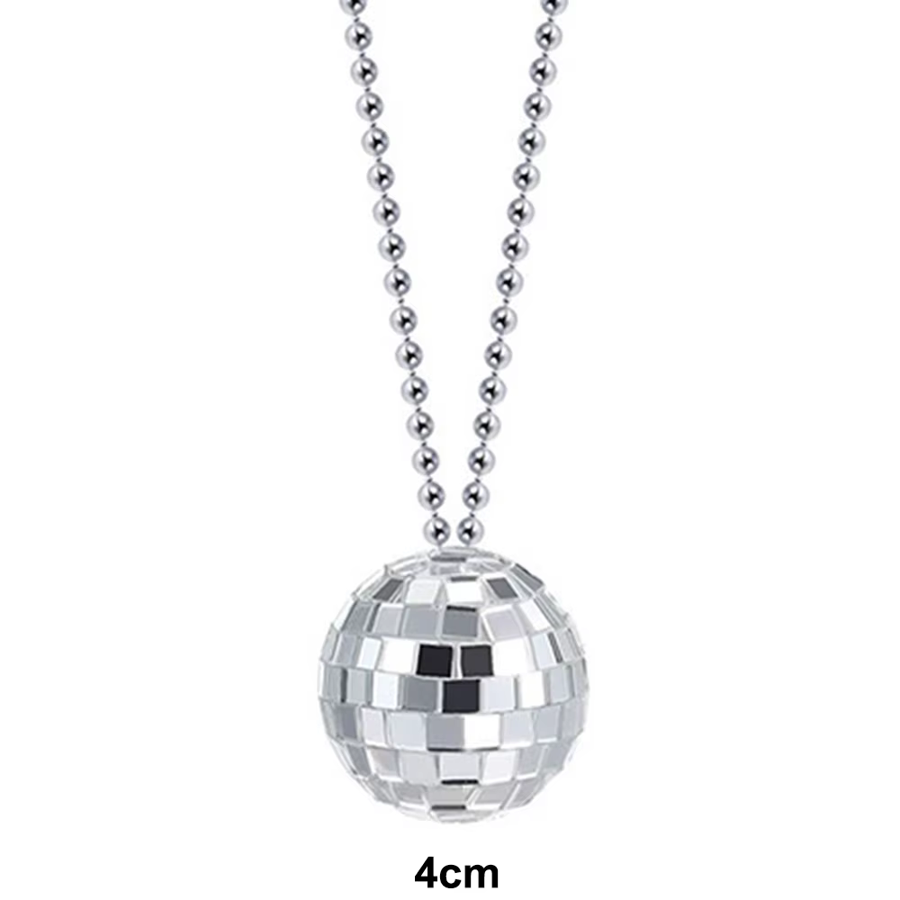 Boule Disco, bijoux de Costume, décorations des années 1970, boules miroir en argent, Bracelet, bouc